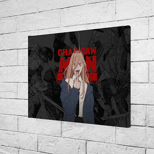 Картина прямоугольная Chainsaw man - Power fuck / 3D-принт – фото 3