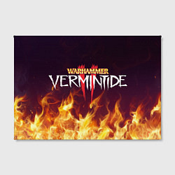 Холст прямоугольный Vermintide 2 Warhammer logo, цвет: 3D-принт — фото 2