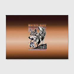 Холст прямоугольный Волки с надписью, цвет: 3D-принт — фото 2