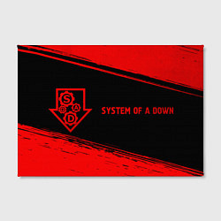 Холст прямоугольный System of a Down - red gradient по-горизонтали, цвет: 3D-принт — фото 2