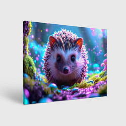 Холст прямоугольный Ёжики в сказаочном лесу, цвет: 3D-принт