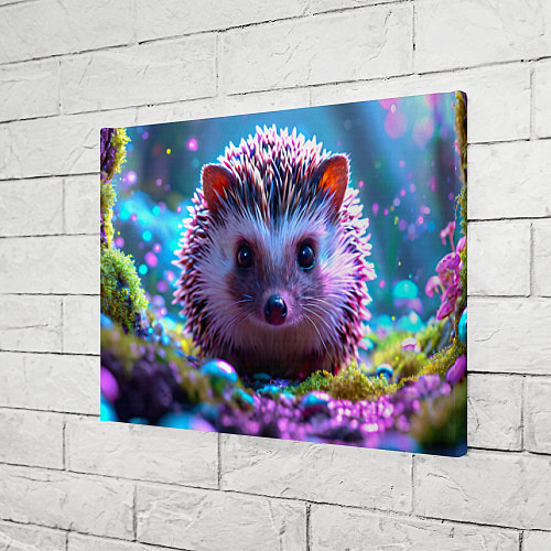 Картина прямоугольная Ёжики в сказаочном лесу / 3D-принт – фото 3