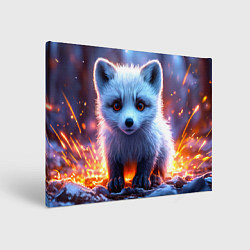 Картина прямоугольная Песец в искрах