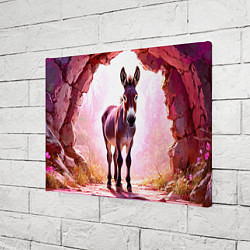 Холст прямоугольный Осел в розовом свете, цвет: 3D-принт — фото 2