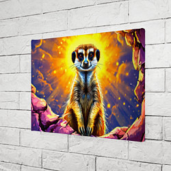 Холст прямоугольный Сурикат в яркиз лучах солнца, цвет: 3D-принт — фото 2