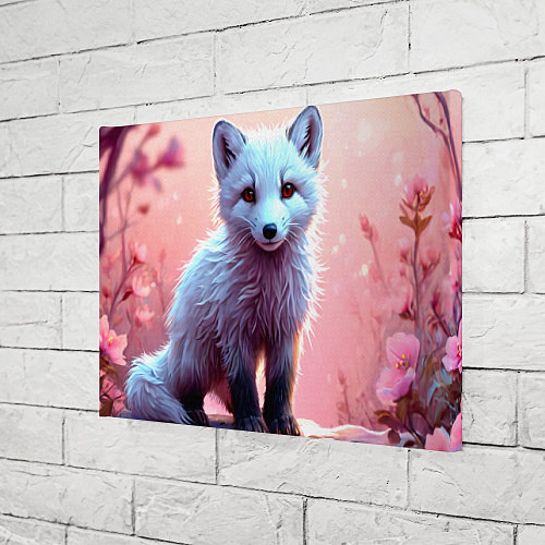 Картина прямоугольная Песец в розовом лесу / 3D-принт – фото 3