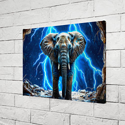 Холст прямоугольный Слон в разрядах солнии, цвет: 3D-принт — фото 2