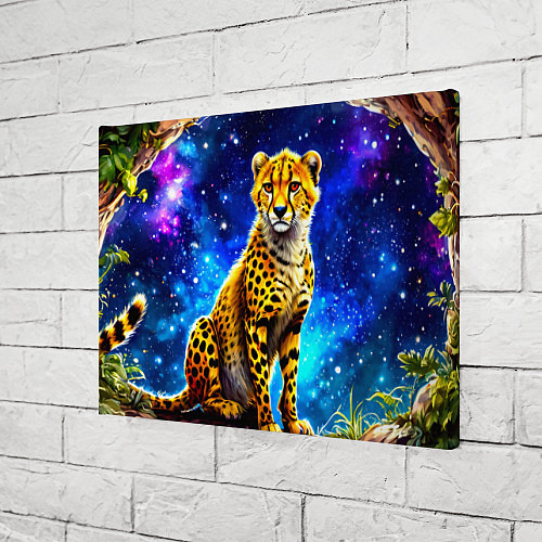 Картина прямоугольная Гепард в звездную ночь / 3D-принт – фото 3