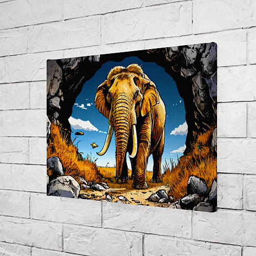 Картина прямоугольная Слон в пещере / 3D-принт – фото 3