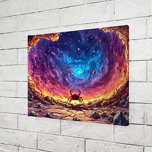 Картина прямоугольная Краб смотрит в космос / 3D-принт – фото 3