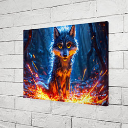Холст прямоугольный Волк искры под лапами, цвет: 3D-принт — фото 2