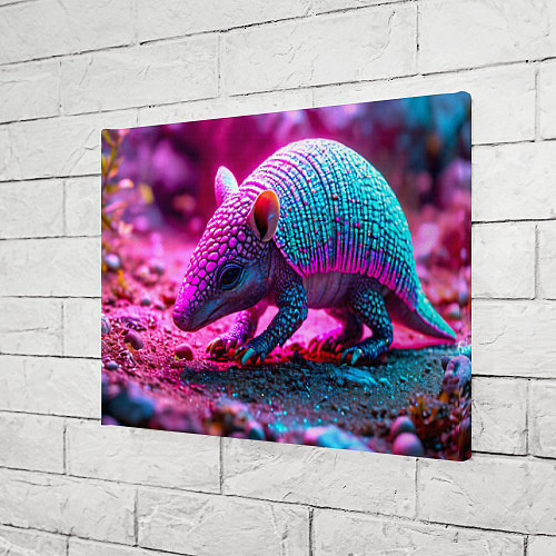 Картина прямоугольная Броненосец в розовом свете / 3D-принт – фото 3