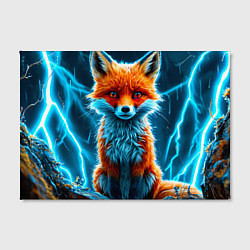 Холст прямоугольный Лиса и молния, цвет: 3D-принт — фото 2