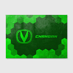 Холст прямоугольный Changan - green gradient по-горизонтали, цвет: 3D-принт — фото 2
