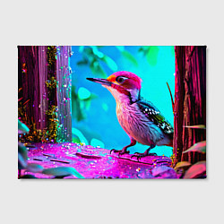 Холст прямоугольный Дятел и яркий пейзаж, цвет: 3D-принт — фото 2