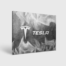 Холст прямоугольный Tesla - grey gradient по-горизонтали, цвет: 3D-принт
