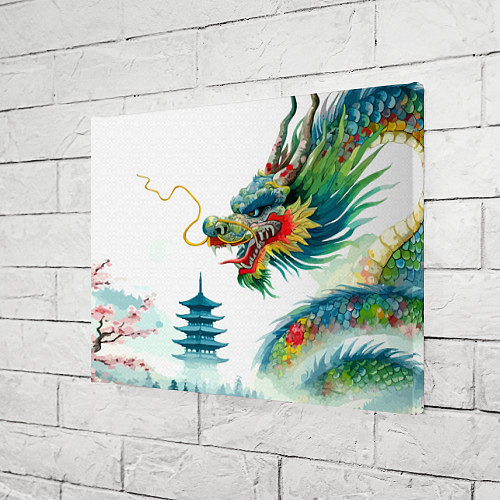 Картина прямоугольная Japanese watercolor dragon - art / 3D-принт – фото 3