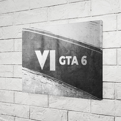 Картина прямоугольная GTA 6 - grey gradient по-горизонтали / 3D-принт – фото 3
