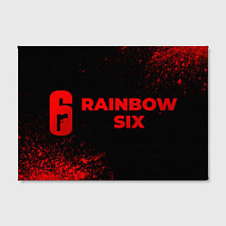 Холст прямоугольный Rainbow Six - red gradient по-горизонтали, цвет: 3D-принт — фото 2