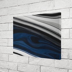 Холст прямоугольный Полосы синего и мрамора, цвет: 3D-принт — фото 2