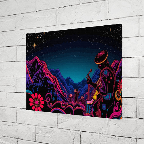 Картина прямоугольная Psychedelic music art / 3D-принт – фото 3