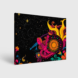 Холст прямоугольный Psychedelic abstract art, цвет: 3D-принт