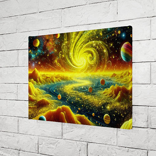 Картина прямоугольная Neon galaxy - ai art fantasy / 3D-принт – фото 3