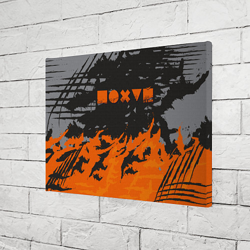 Картина прямоугольная Равнодушие оранжевый / 3D-принт – фото 3