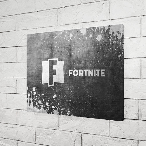 Картина прямоугольная Fortnite - grey gradient по-горизонтали / 3D-принт – фото 3