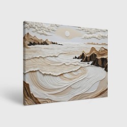 Холст прямоугольный Нежный морской пейзаж никтами, цвет: 3D-принт