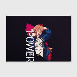 Холст прямоугольный Chainsaw Man Power, цвет: 3D-принт — фото 2