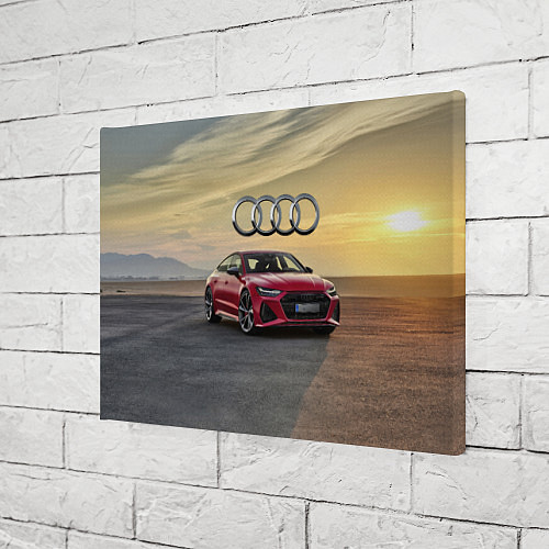 Картина прямоугольная Audi RS 7 на закате солнца / 3D-принт – фото 3
