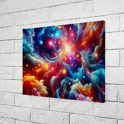 Картина прямоугольная Colorfull neon space clouds - ai art fantasy / 3D-принт – фото 3
