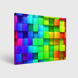 Холст прямоугольный Кубики, цвет: 3D-принт