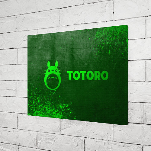 Картина прямоугольная Totoro - green gradient по-горизонтали / 3D-принт – фото 3