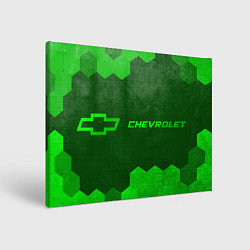 Холст прямоугольный Chevrolet - green gradient по-горизонтали, цвет: 3D-принт