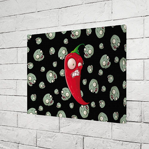 Картина прямоугольная Перчик из игры растения против зомби / 3D-принт – фото 3