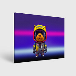 Холст прямоугольный Baby capybara - cyberpunk, цвет: 3D-принт