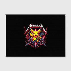 Холст прямоугольный Metallica - cool Pikachu, цвет: 3D-принт — фото 2