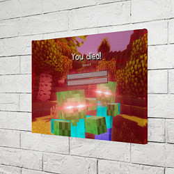 Холст прямоугольный Try again - Minecraft, цвет: 3D-принт — фото 2