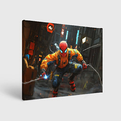 Холст прямоугольный Человек паук бежит, цвет: 3D-принт