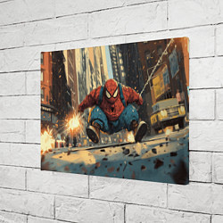 Холст прямоугольный Маленький толстый человек-паук, цвет: 3D-принт — фото 2