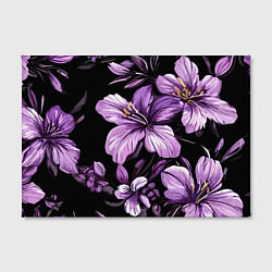 Холст прямоугольный Лилии винтажный узор, цвет: 3D-принт — фото 2