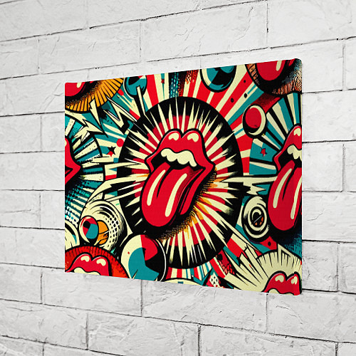 Картина прямоугольная Logo of the Rolling Stones - pop art / 3D-принт – фото 3
