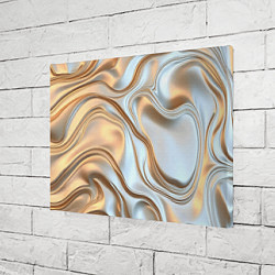 Холст прямоугольный Жидкое белое золото, цвет: 3D-принт — фото 2