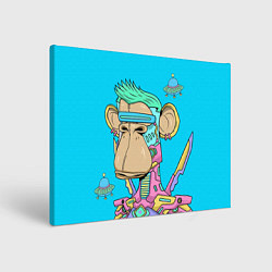 Холст прямоугольный NFT cyber ape UFO, цвет: 3D-принт