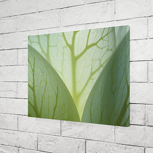 Картина прямоугольная Макро съемка листа / 3D-принт – фото 3