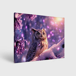 Холст прямоугольный Большая мудрая сова, цвет: 3D-принт