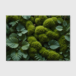 Холст прямоугольный Зеленый мох и листья, цвет: 3D-принт — фото 2