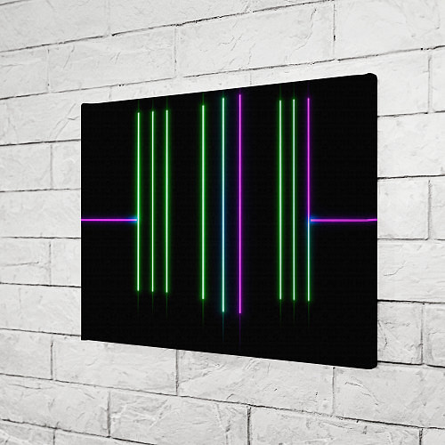 Картина прямоугольная Neon stripes / 3D-принт – фото 3